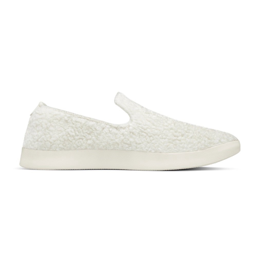 Allbirds Women\'s Slip-Ons White - Wool Lounger Fluffs - 24178NKRL